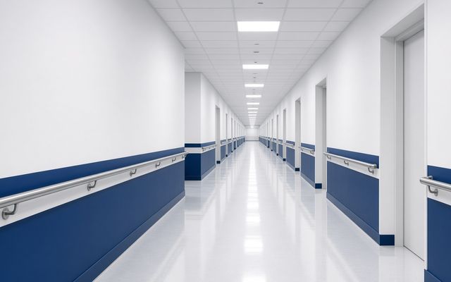 Clean hospital corridor
