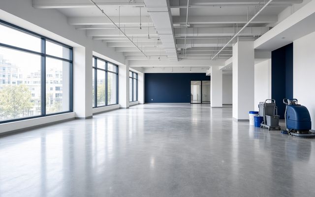 New office space after post-construction cleaning