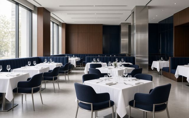 Clean restaurant dining room