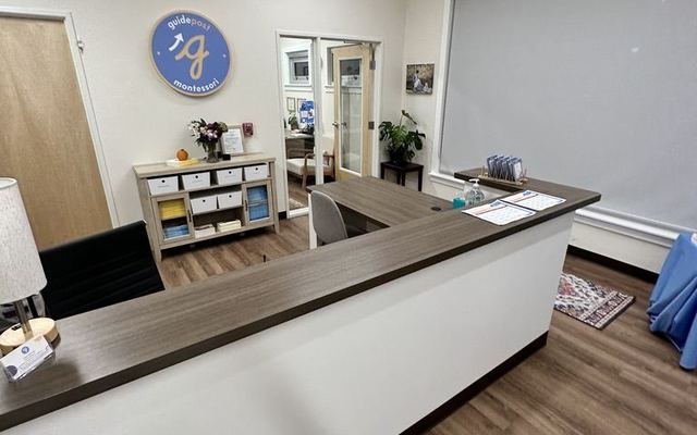 Clean office reception area