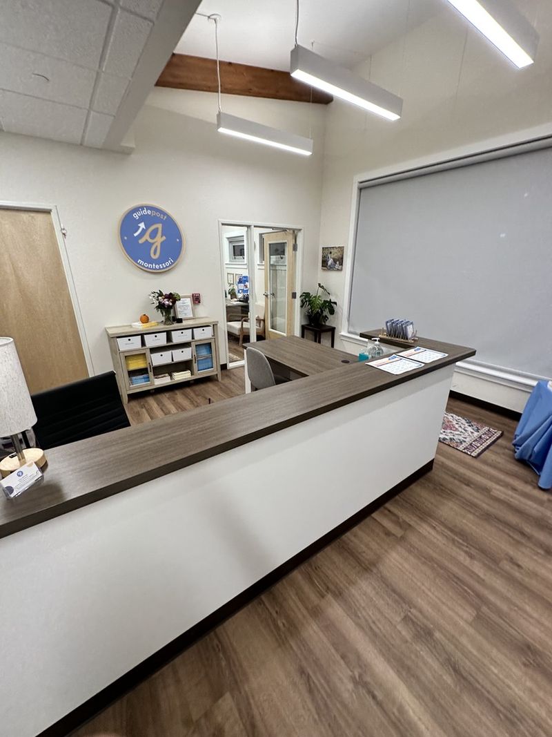 Clean office reception area